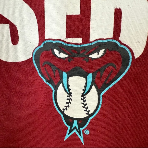 MLB Arizona D-Backs Baseball Maroon T-Shirt  100% Cotton - Size L - '47 Brand - Picture 4 of 17